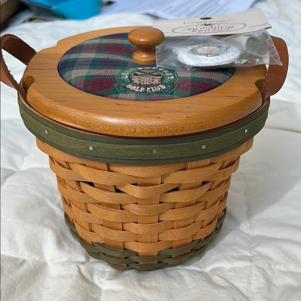 Longaberger 2000 Golf Club Basket, NEW, includes medallion in package - Picture 4 of 6